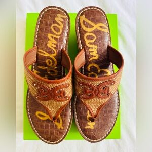 EUC Sam Edelman Women's Brown and Tan Sandals